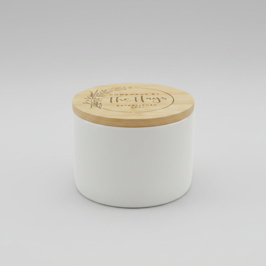 Mini White Ceramic Jar