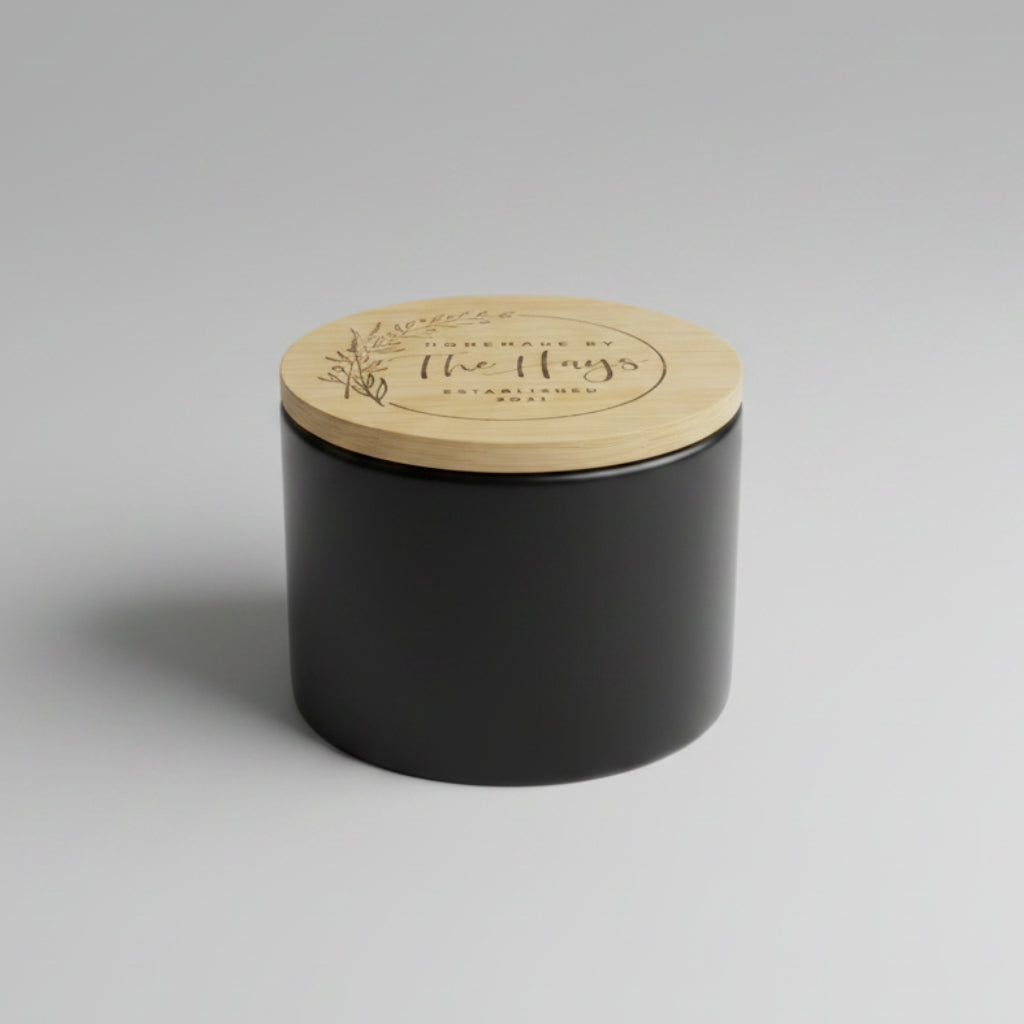 Mini Black Ceramic Jar