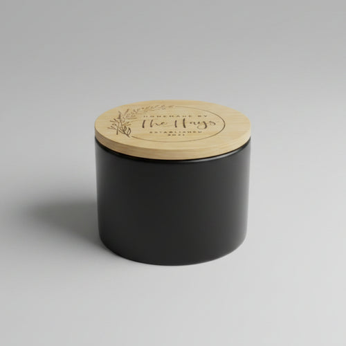 5 oz. Black Ceramic Jar